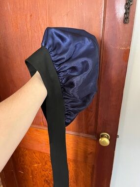 Satin Navy Blue bonnet